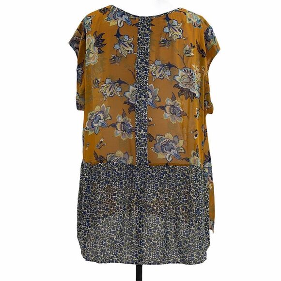 Dr2 by Daniel Rainn Twin Print Peplum Tunic 3x Nwt - Picture 3 of 10